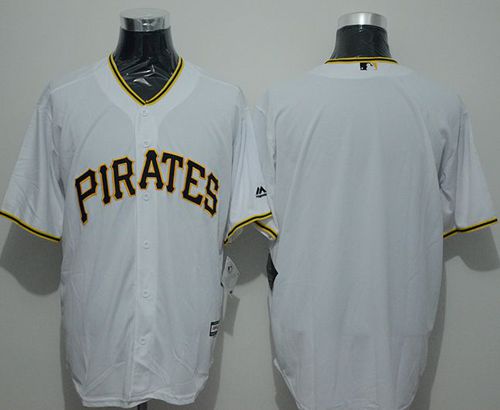 Pirates Blank White New Cool Base Stitched MLB Jersey - Click Image to Close